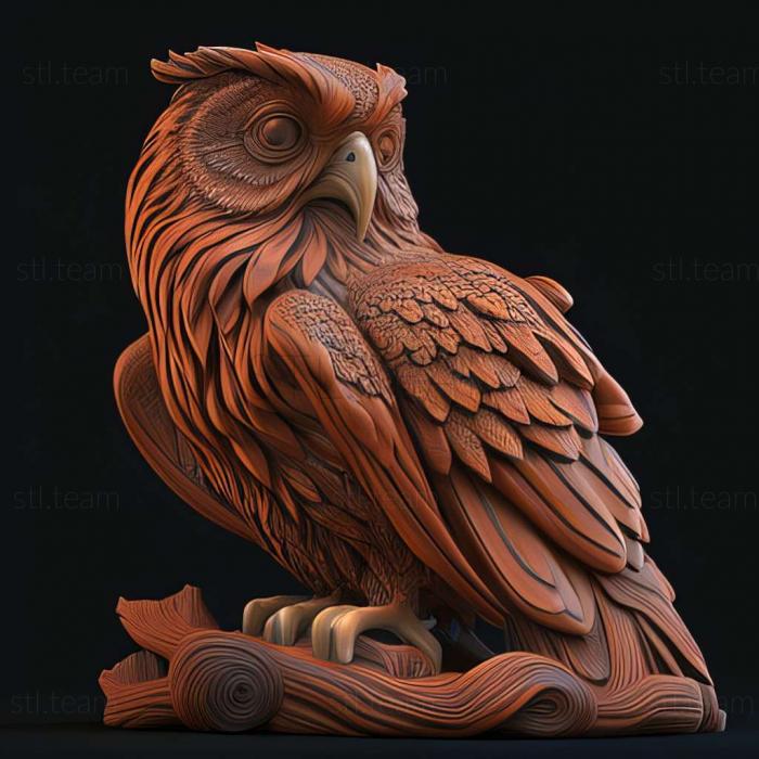 3D model Otus moheliensis (STL)